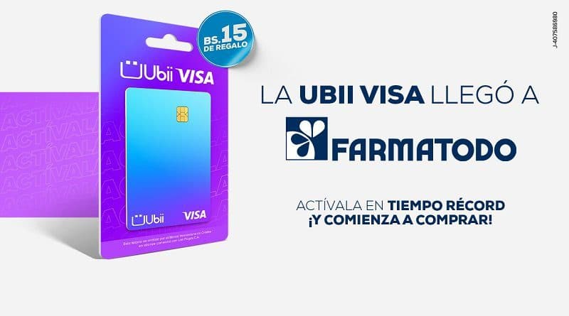 Ya puedes adquirir tu tarjeta Ubii Visa en todos los Farmatodo del país