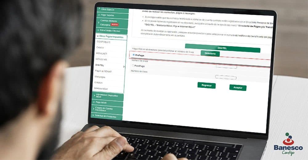 Banesco habilita la recarga en línea de los servicios prepagos de Digitel