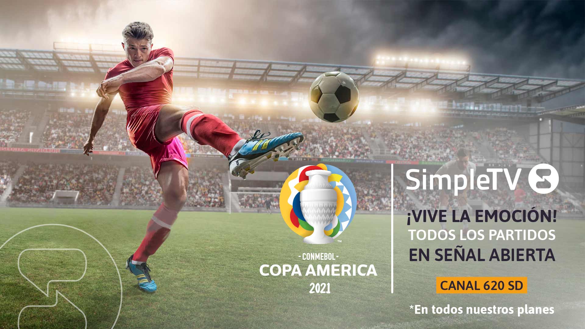 Copa América por Simple TV gratis en todos los planes