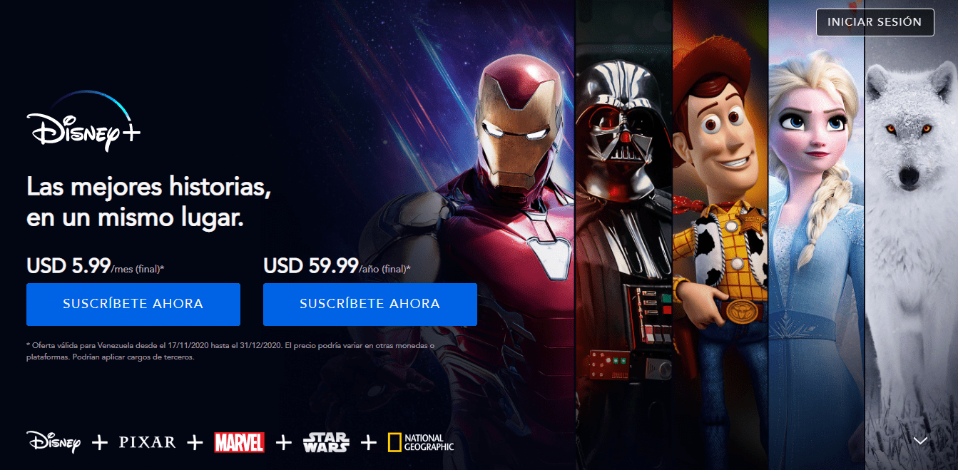Disney Plus Disponible en Venezuela