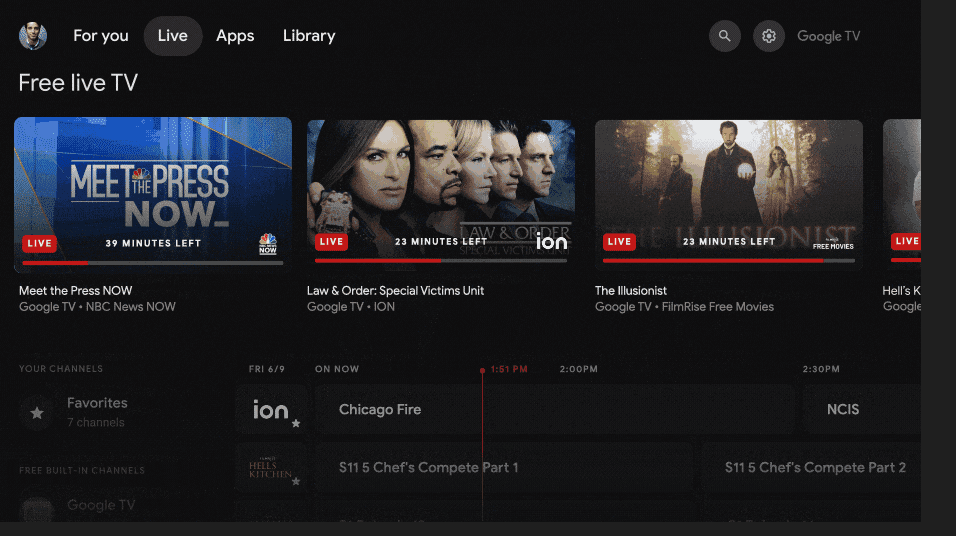 Google TV ahora cuenta con más de 800 canales gratuitos para ver en línea