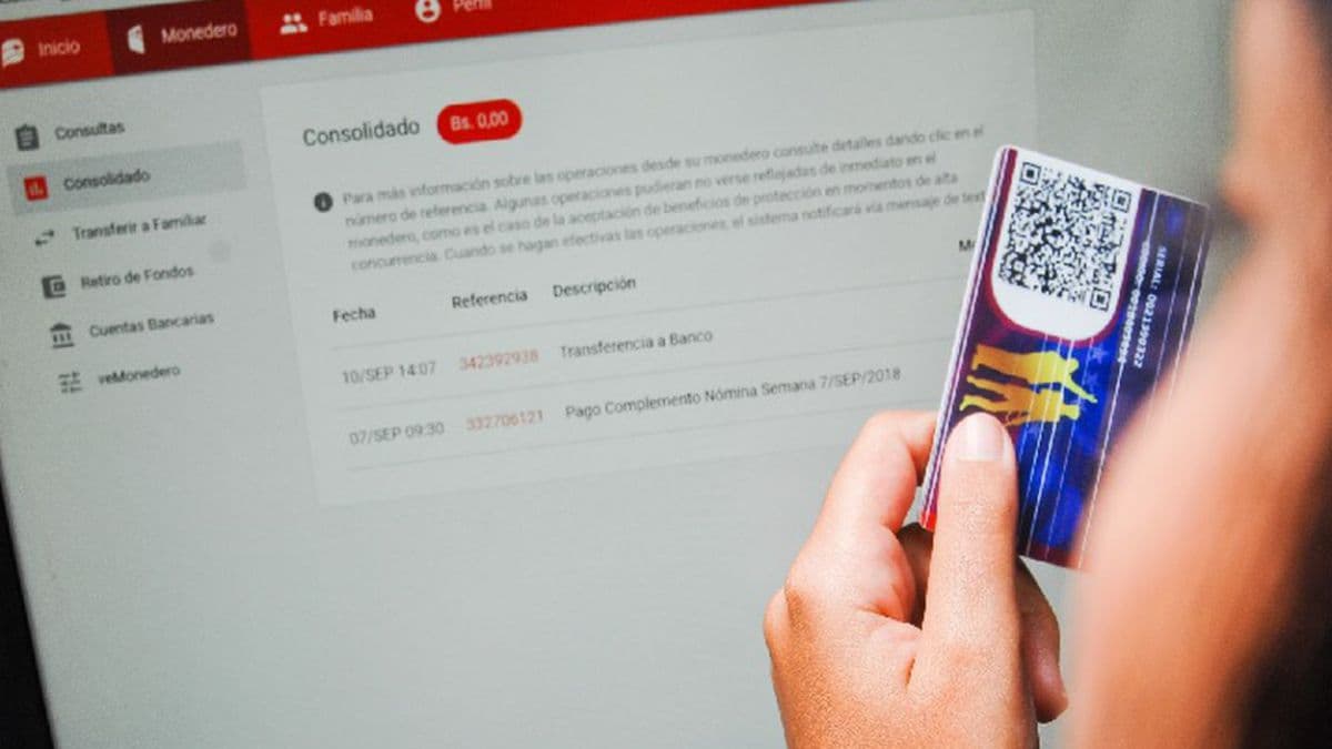 Así puedes recargar tu monedero en la Plataforma Patria de forma inmediata