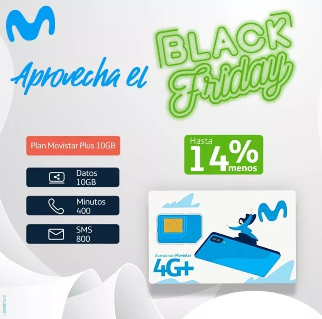 Movistar celebra Black Friday con 14% de descuento y cuenta con 4 canales de consulta de saldo
