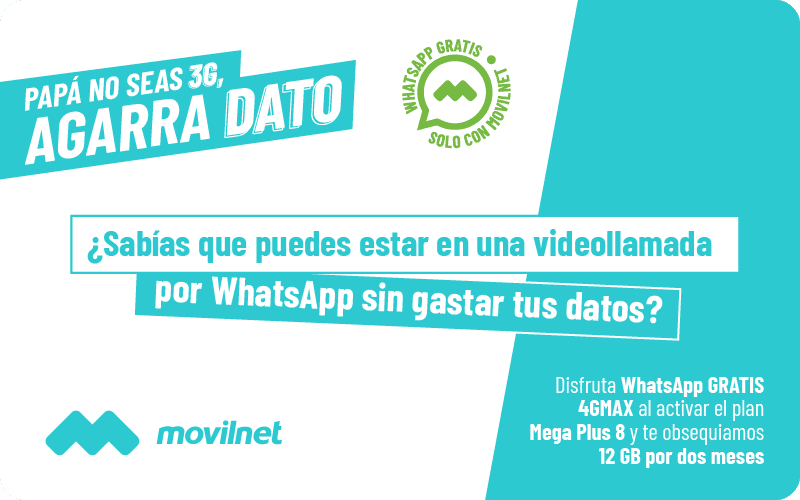 Movilnet lanza promoción «Papá, agarra dato» con WhatsApp Gratis por 6 meses