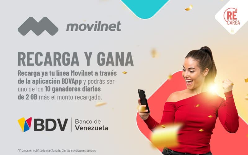 Movilnet y el BDV lanzan promoción para sus usuario