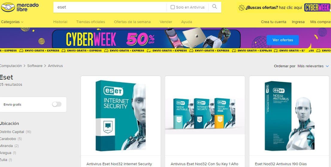 ESET Venezuela estrena tienda oficial en Mercado Libre