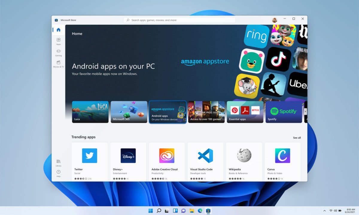 Las apps de Android han llegado a las PC con Windows 11
