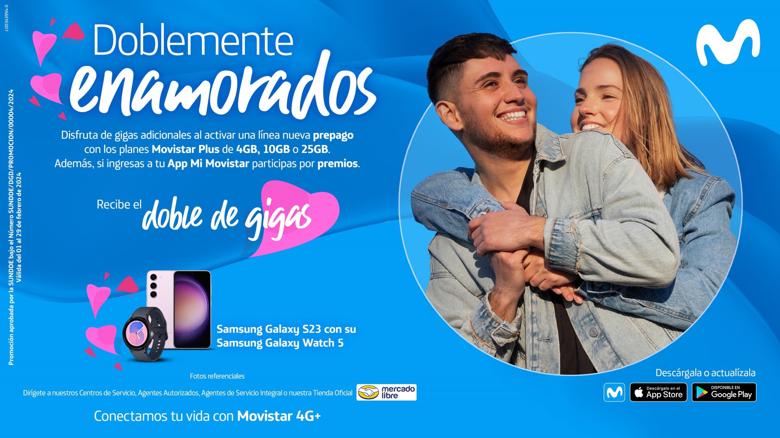 Movistar sortea celulares y relojes Samsung en el mes del amor