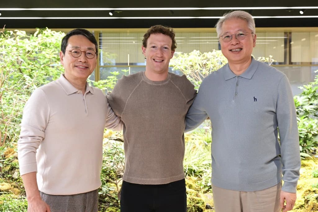 CEO de Meta, Mark Zuckerberg, fortalece lazos con LG y Samsung en visita a Seúl